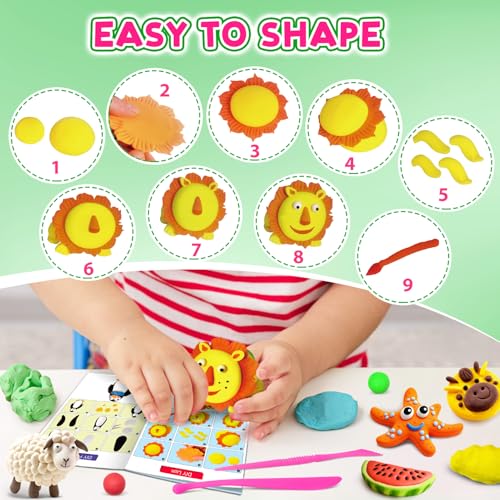 Air Dry Clay 76 Colors, Modeling Magic Clay Gift for Kids - color: 76 Colors