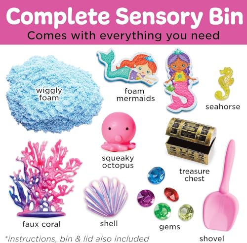 Creativity for Kids Sensory Bin: Mermaid - Mermaid Toys and Sensory Bins for Toddlers, Sensory Box and Bin Filler, Toddler Activities and Gifts for Girls (Ages 3+) - style: Mermaid