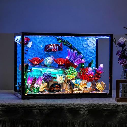 LocoLee Light kit Compatible with Lego 10366 Tropical Aquarium - No Model Only Light, LED Lighting Accessories Compatible with Lego Icons Aquarium 10366 Fish Tank (RC Version)