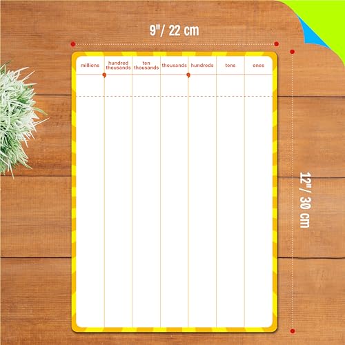 8 Packs Division Whiteboards, Double Sided Dry Erase Board Writable and Erasable Math Learning White Board for Kids, Students, Classroom and Home (Each Measures 12” x 9”) - color: Division Whiteboards