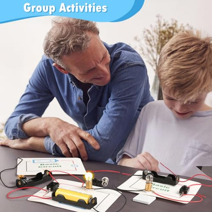 20 Sets STEM Electric Circuit Kit for Kids Age 8-12, Bulk Science Light Bulb Experiments Simple Basic Circuits, Class Projects 2nd 3rd 4th Grade Activities, Classroom Circuit Board Building Kits