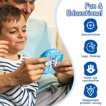 Rotating Puzzle for Toddlers Kids 3+, Travel Essentials Toys - color: Fishes