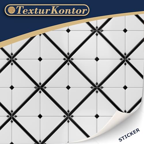 3 Sheets Self Adhesive Floor Tiles for Dollhouse 1:12 Scale (Tile Pattern Sanssouci) - style: Tile Pattern Sanssouci