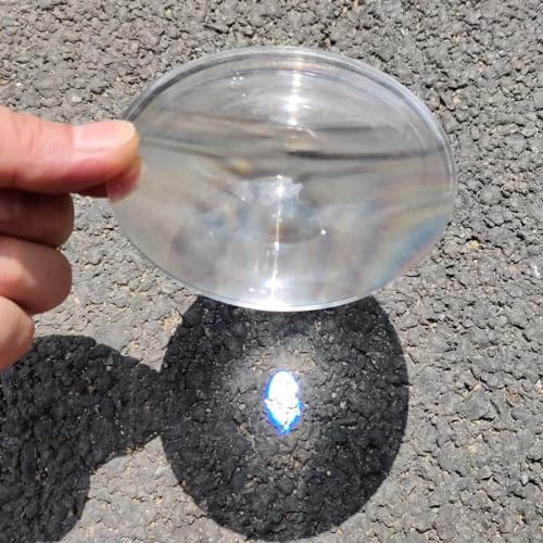 Φ100mm (3.94") Fresnel Lens, 50mm (1.97") Focal Length PMMA for Precision Inspection, LED Lighting Mods & Optical Thermal Experiments - size: Focal Length 50mm