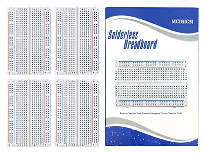 MCIGICM 400 Points Solderless Breadboard, 4 Pcs