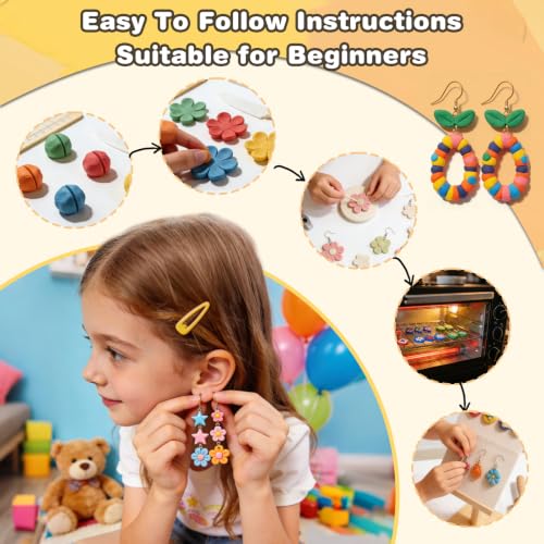 Ixiaoyoo 51 Colors Polymer Clay, Oven Bake DIY Modeling Clay for Kids - color: 51 Colors