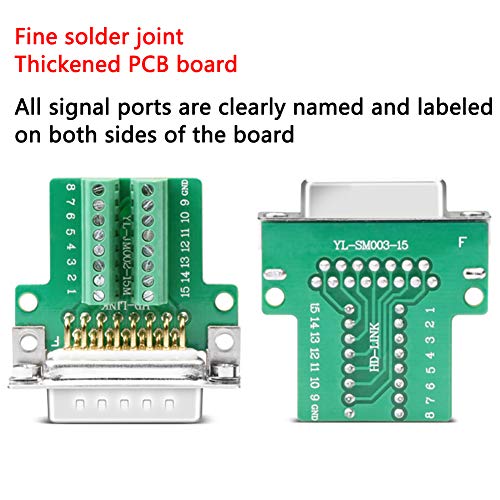 DB15 Solderfree Serial to 15 pin Terminal Thinner Male Adapter - style: Male Metal
