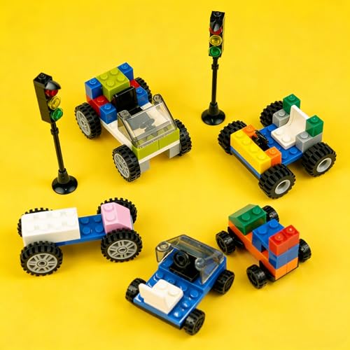 Wheels and Axles Sets Car Tires with Classic Bricks Starter Building Kit