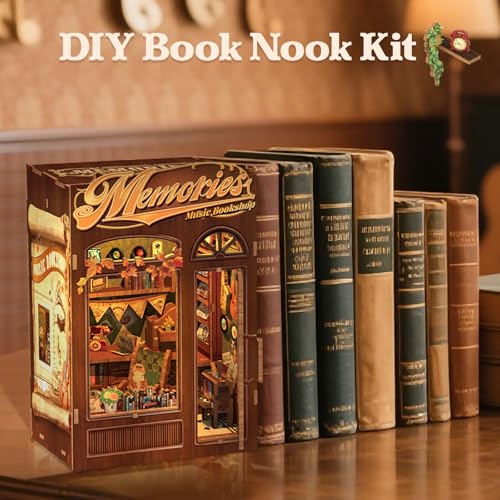 CUTEBEE Book Nook Kit, DIY Miniature House Kits, Diorama Bookshop - color: The Darkness Herbarium