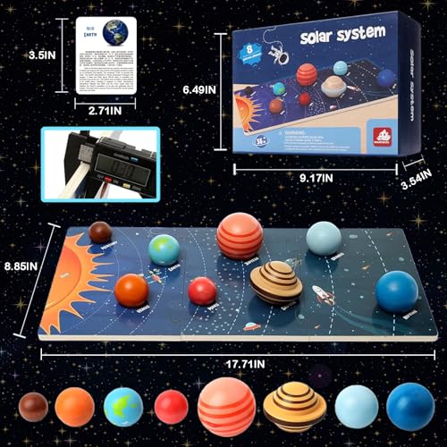 Planets Toys, Solar System Model Kit for Kids Ages 3, Space Science Toys for Toddlers