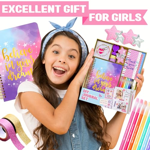 Nollh DlY Journal Kit for Girls Scrapbook Gifts for 8-12 Year Old Girl