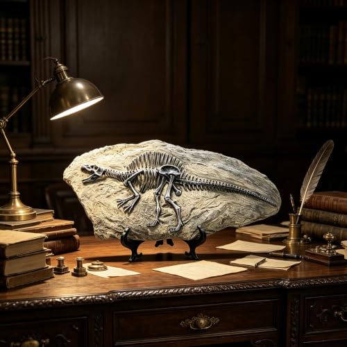 XINDAM Resin Spinosaurus Dinosaur Fossil Statue Model Simulated Skeleton Home Office Display Decorative Craft Box Decoration (Style 8) - color: Style 8