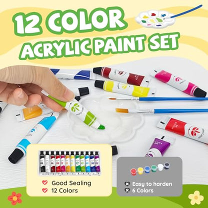 Paint & Plant Flower Growing Kit for Kids - Easter Gifts for Kids Gardening Set with 4 Pots - Unique Birthday, Crafts & Arts, Gardening Gifts for Girls & Boys, Ages 5, 6, 7, 8-12 Years Old - size: 5.1 x 8.1 x 4.3 inches