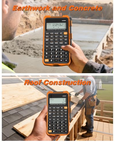 ROATEE Construction Calculator with Writing Tablet Industrial & Scientific - color: Gray Orange