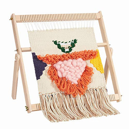 WILLOWDALE Weaving Loom for Kids, 16.5" L x 15.7" W Wooden Loom Kit - size: Small