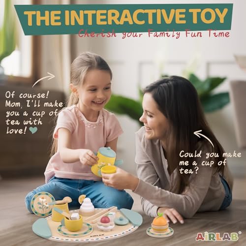 Tea Sets for 3-5 Girl Birthday Gift 3 Year Old Princess Party - color: Yellow