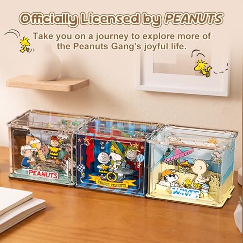 puremind Snoopy Baseball Miniature Wooden Puzzle Kit, Peanuts 3D Puzzle - style: Baseball Miniature