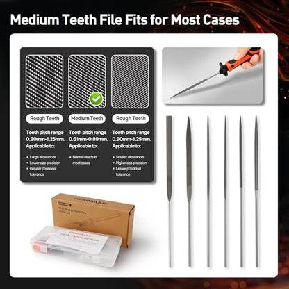 COMOWARE 17Pcs Handsaw & File Set, 6 Metal Needle File & 10 Handsaw Blades