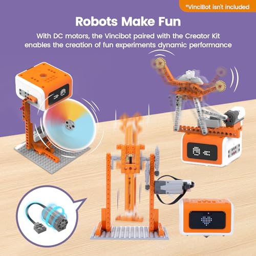 Creator Kit for VinciBot, 434+ Pcs STEM Building Set Ages 8-12
