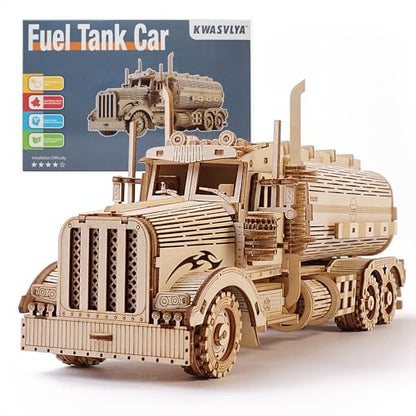 Fuel Tank Truck 3D Wooden Puzzle for Adults - color: Fuel Truck Car