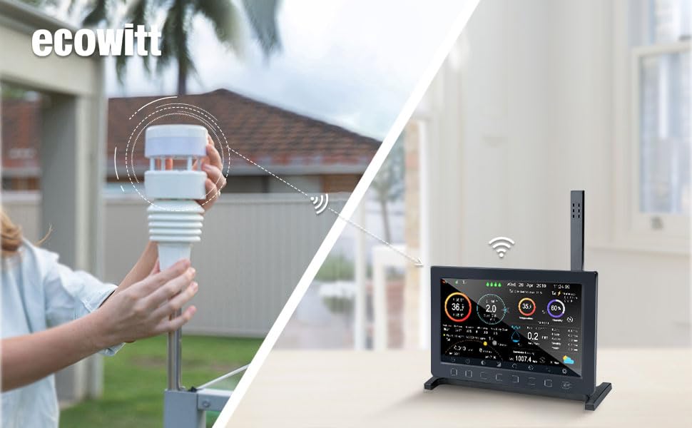 ECOWITT Wittboy Pro Weather Station HP2564, with 7 Inch HP2560 TFT Display Console and WS90 Outdoor Weather Sensor, Supports WU/WeatherCloud/Wow/Ecowitt Servers,915 MHz - style: HP2564BU