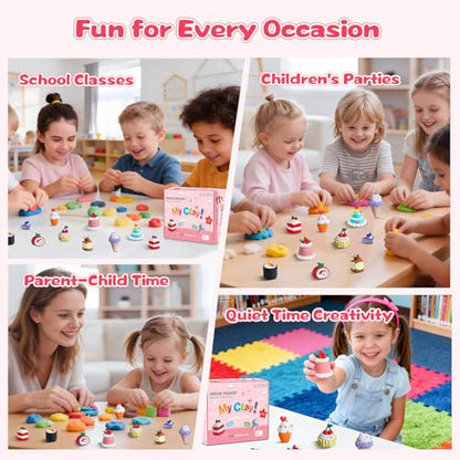 Air Dry Clay Kit, 12 Pack Dessert Theme Modeling Clay for Girls & Boys