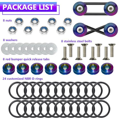 BFXM Universal Bumper Clips, Front Rear Bumper Quick Release Kit - color: Dazzling, size: 4set