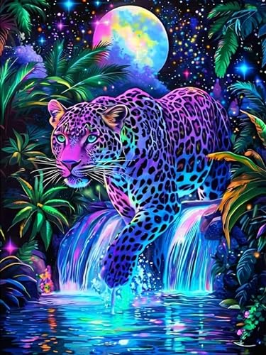 XUCNWL Diamond Art Kits for Adults, Leopard Diamond Painting - color: Leopard, size: 11.8x15.7in(30x40cm)