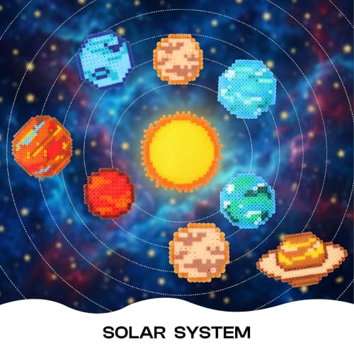 Caydo Solar System Fuse Beads Kit, STEM Space Science Toys Gift for Kids