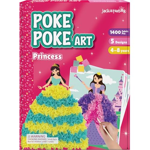 jackinthebox Poke Art Princess Themes Crafts Kit for Kids, Girls, Ages 4-8 - style: Princess