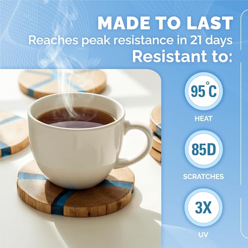Craft Resin Crystal Clear Epoxy Resin Kit - Food Safe, UV Resistant - 64 Oz - size: 64 Oz