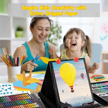 Art Supplies, 272 Pack Art Set Crafts Drawing Kit for Kids Girls Boys Teens - color: Black
