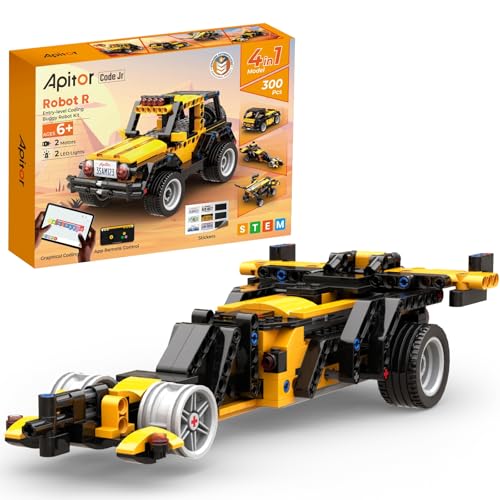 Apitor Robot R 4-in-1 STEM Robot Building Kit 300 Pieces - style: Robot R(Entry-level)