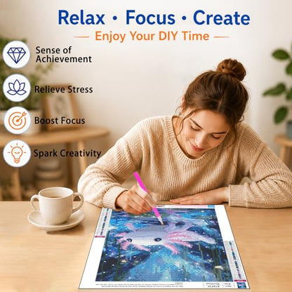 AUKELHJ Axolotl Diamond Art Kits for Adults, Diamond Painting, 12x16 Inch - color: 05-Axolotl, size: 12X16 inch