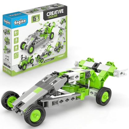 Engino Creative Builder STEM Toys, 15 Multimodel Set, STEM Kit for Kids 6+, Building Toys, Gift for Boys & Girls, Fun Construction Models, Engineering Kit for Young Invetors - style: 15 Multimodel Set