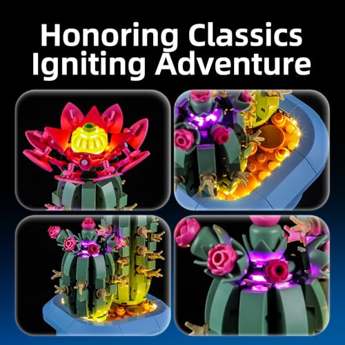YEABRICKS LED Light for Lego-11509 Botanicals Flowering Cactus Building Blocks Model (Building Set NOT Included) - style: Only Light LEGO 11509 Flowering Cactus