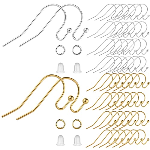 Earring Hooks,600pcs Hypoallergenic Earrings Making kit,Earring Finding