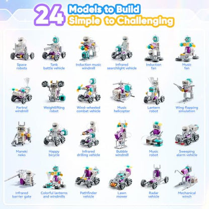 STEM Toys 24-in-1 Circuit Science Experiments Coding Robot for Kids