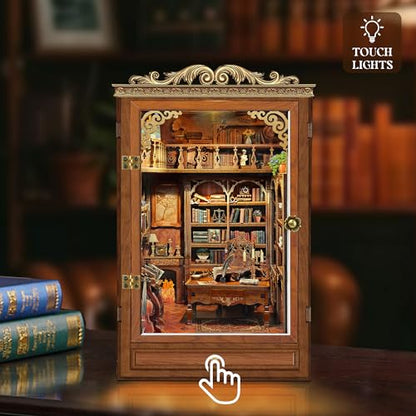 Book Nook Kit DIY Miniature House 3D Wooden Puzzle - Time Book House - color: Time Book House
