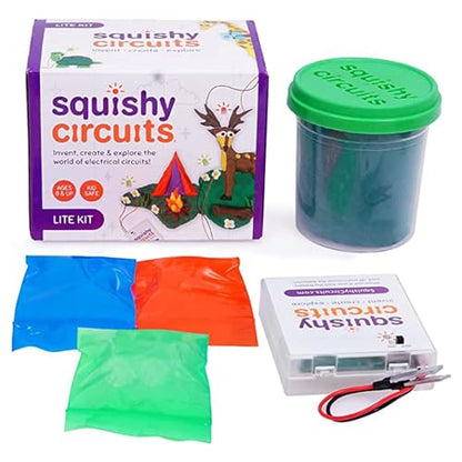 Squishy Circuits Lite Kit - Add-On Kit with an Additional Battery Holder - Explore Electrical Circuits with Play Dough - STEM Science Kits for Kids Age 8-12 - Used in Homes, Classrooms, and More! - style: Lite Kit