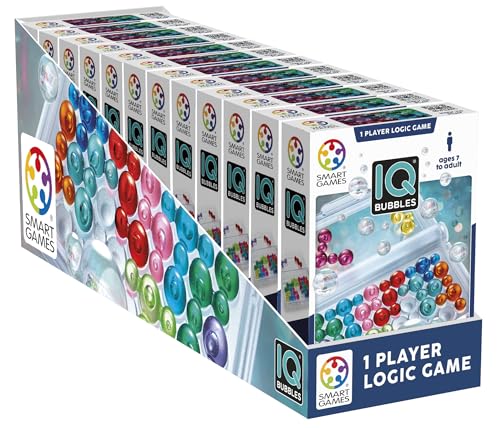 SmartGames IQ Bubbles Case Pack (12 Games) – Travel Logic Puzzle with 120 Challenges – Bulk STEM Brain Teaser Set for Classrooms, Schools, Camps & Corporate Events – Ages 6+