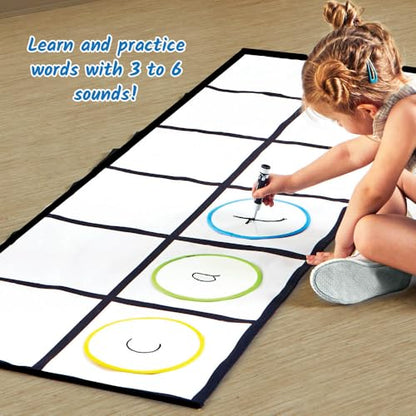 hand2mind Elkonin Box Floor Mat Activity Set, Phonemic Awareness, Ages 3+