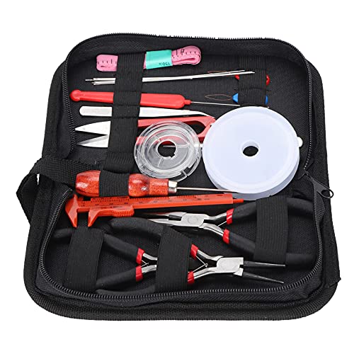Jewelry Making Tool Kit, Professional 22pcs Stainless Steel Pliers Scissor Set for DIY Jewelry and Leather Handicrafts