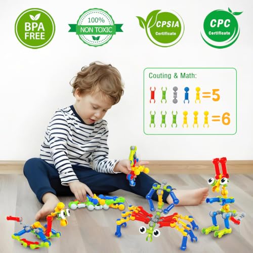 STEM Toys for 3 4 5 6 7 8+ Year Old Boy Birthday Gift, Boys Toy Age 4-6 6-8 - style: 142pcs