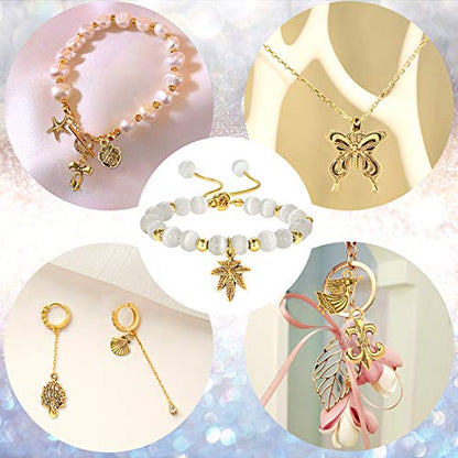SANNIX 350Pcs Antique Gold Charms Bulk Lots Jewelry Making Charms Assorted - color: Antique Gold