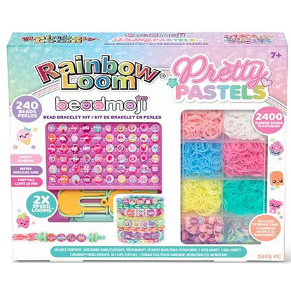Rainbow Loom Pretty Pastels Beadmoji Bracelet Making Kit with Speed Loom