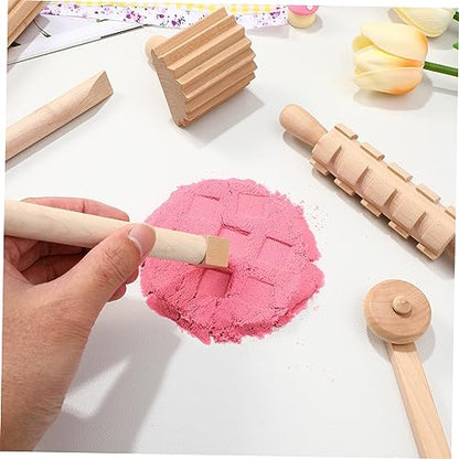 Garneck 12pcs Wooden Clay Sculpting Tools Set for Kids