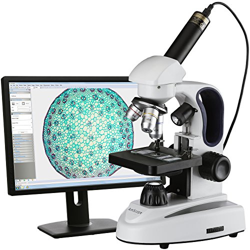 AmScope M149C-2L-E Digital Compound Monocular Microscope, 0.3MP Camera - style: M149C-2L-E