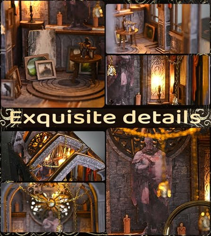 Spilay Book Nook Kit for Adults, Quite Night Prayer DIY Miniature House Kit - color: Quite Night Prayer