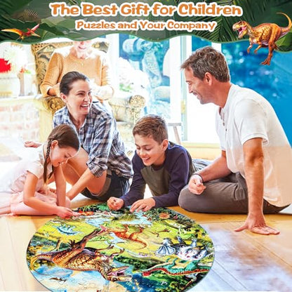 DIGOBAY 70PCS Glow in The Dark Dinosaur Floor Puzzles for Kids Ages 4-8 - style: glow-in-the-dark dinosaur